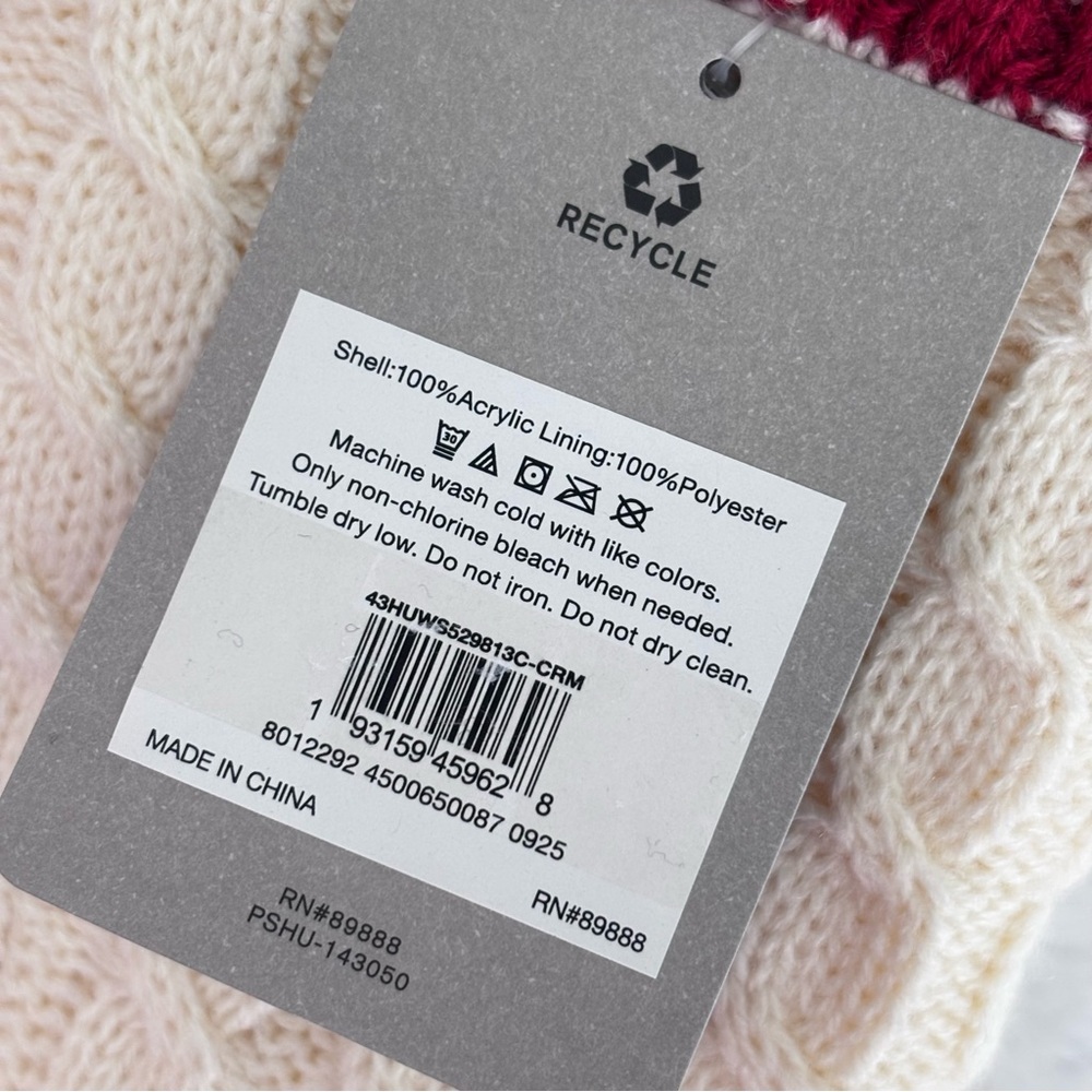 HUNTER Warm Sherpa-Lined Cable Knit Non-Slip Slipper Socks--One Size - Picture 13 of 14